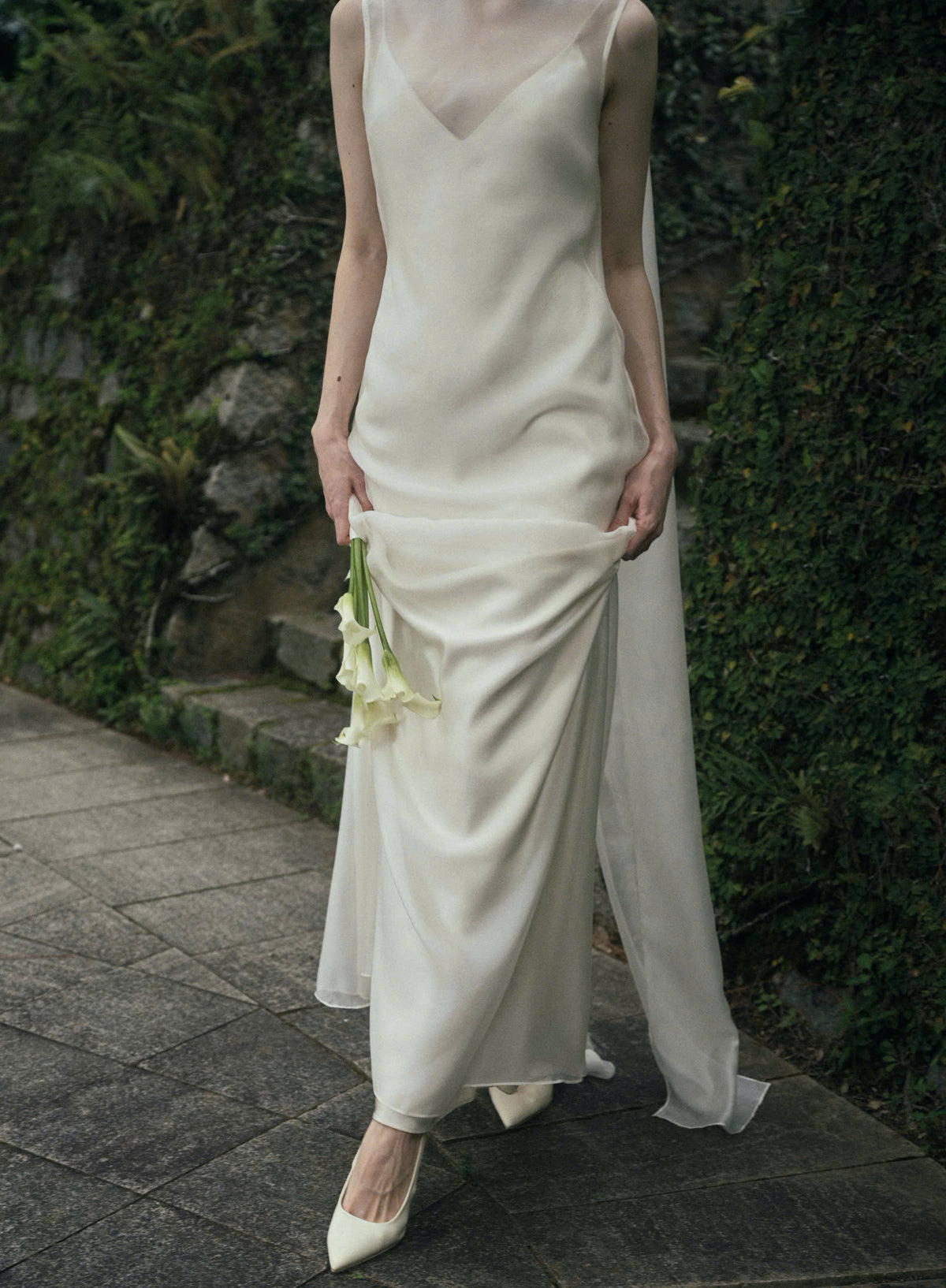 AURORA TWO - LAYER SILK DRESS