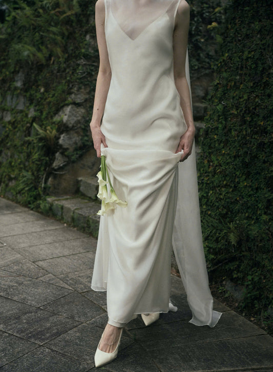 AURORA TWO - LAYER SILK DRESS