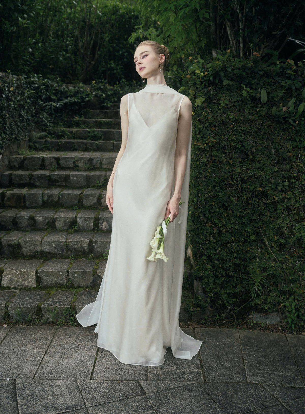 AURORA TWO - LAYER SILK DRESS