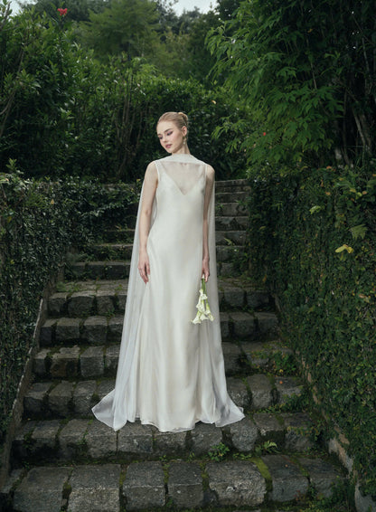 AURORA TWO - LAYER SILK DRESS