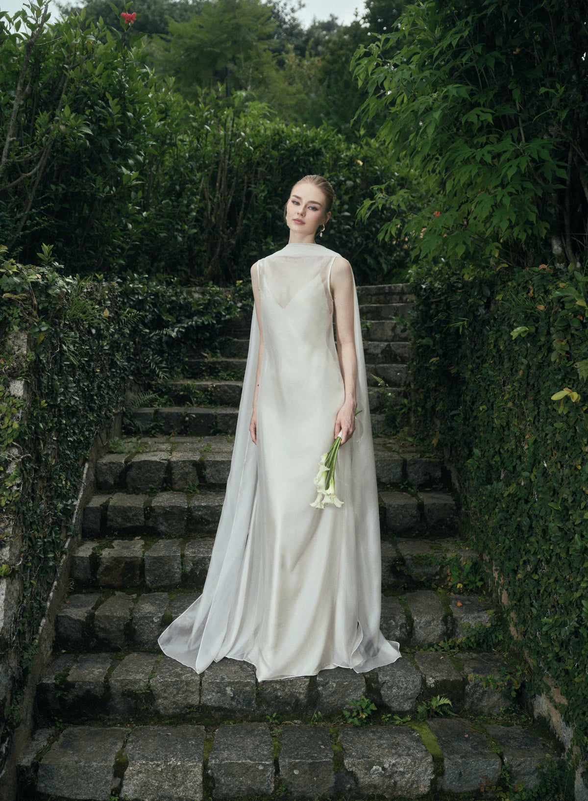 AURORA TWO - LAYER SILK DRESS
