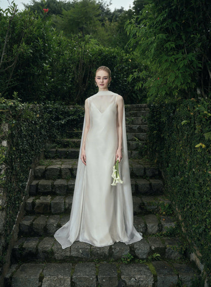 AURORA TWO - LAYER SILK DRESS