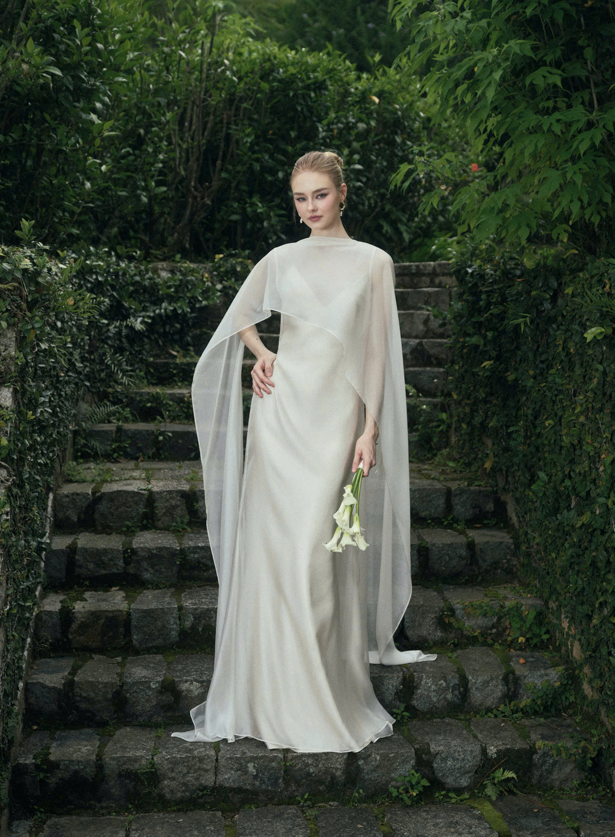 AURORA TWO - LAYER SILK DRESS