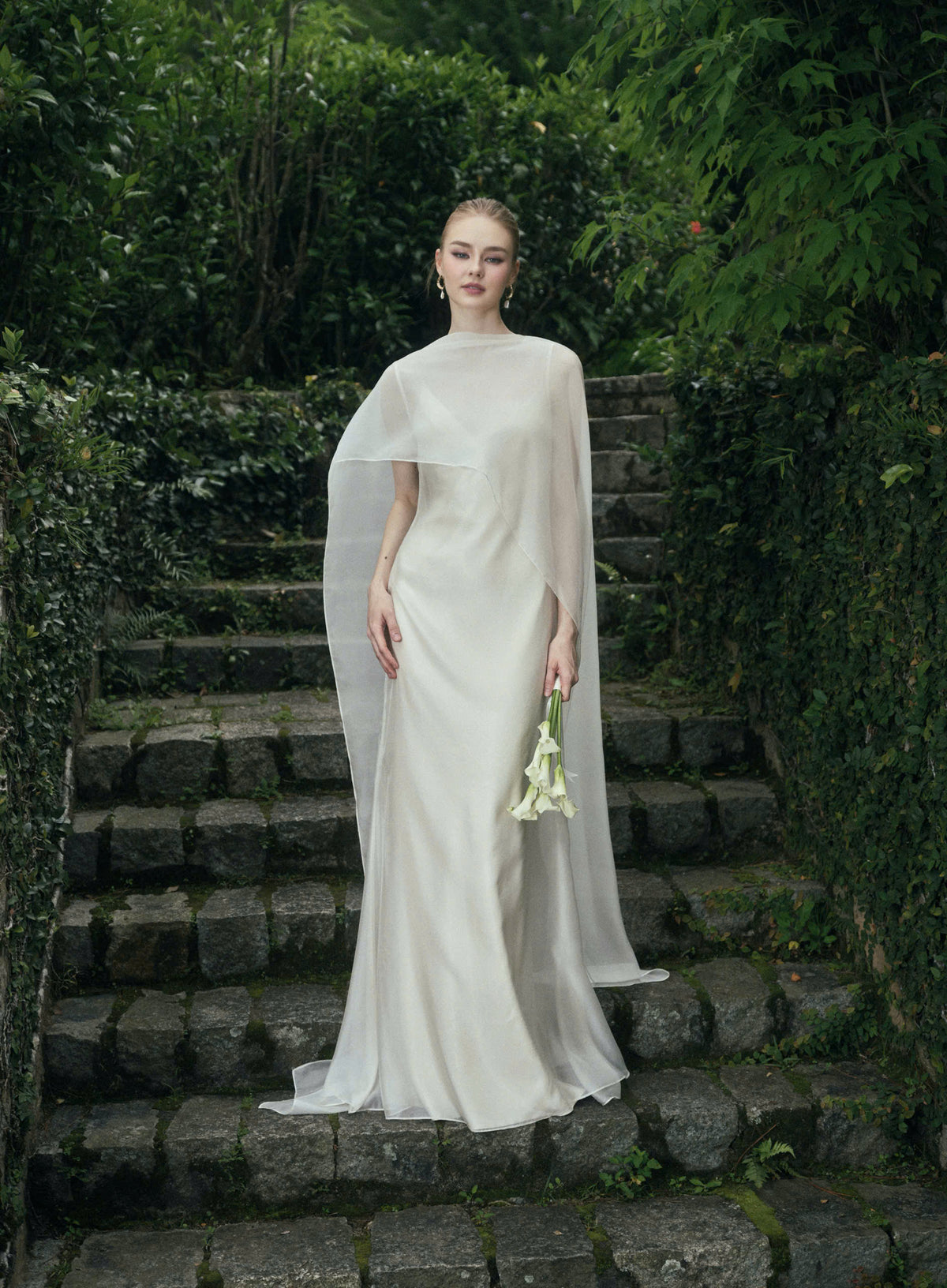 AURORA TWO - LAYER SILK DRESS