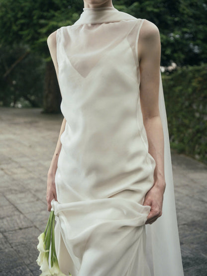 AURORA TWO - LAYER SILK DRESS