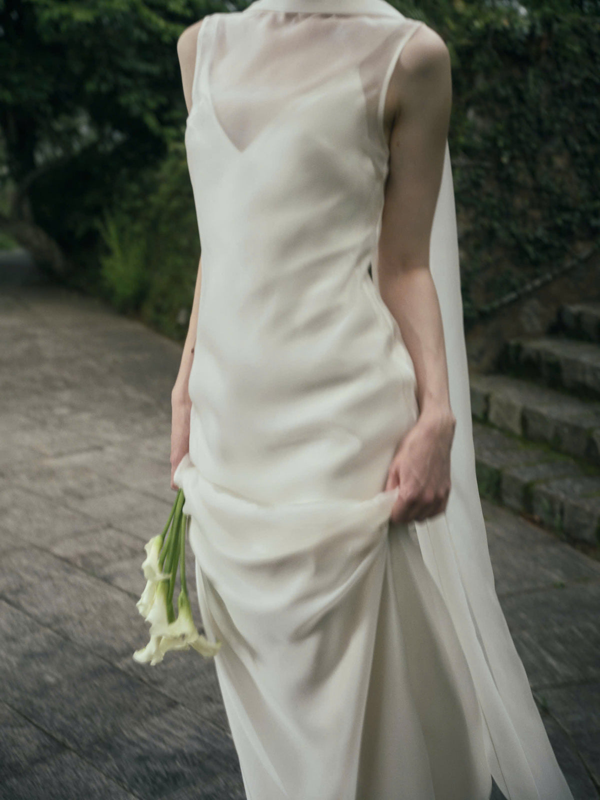 AURORA TWO - LAYER SILK DRESS