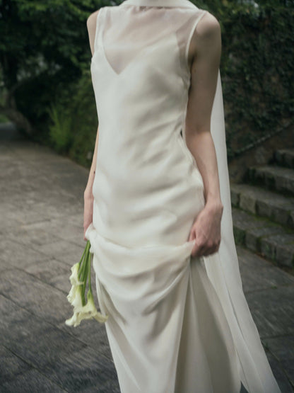 AURORA TWO - LAYER SILK DRESS