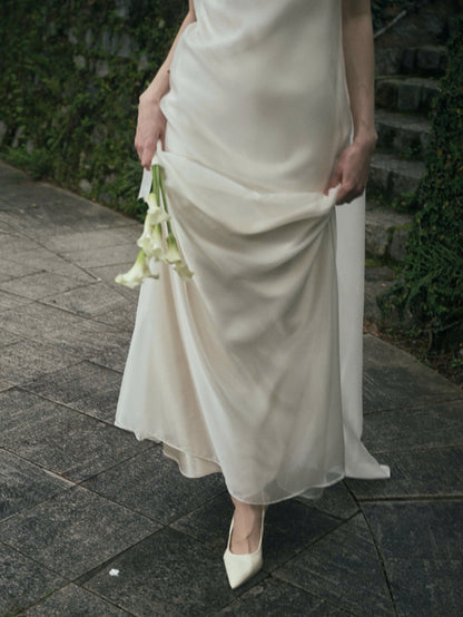 AURORA TWO - LAYER SILK DRESS