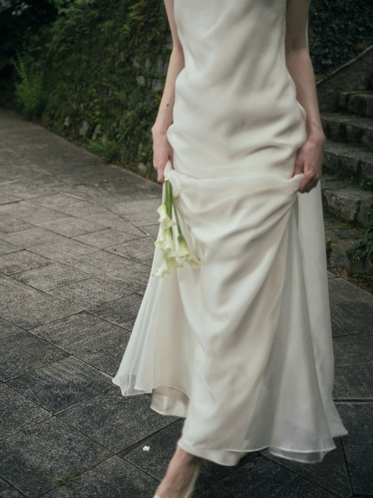 AURORA TWO - LAYER SILK DRESS