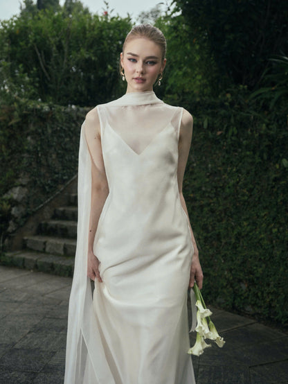 AURORA TWO - LAYER SILK DRESS