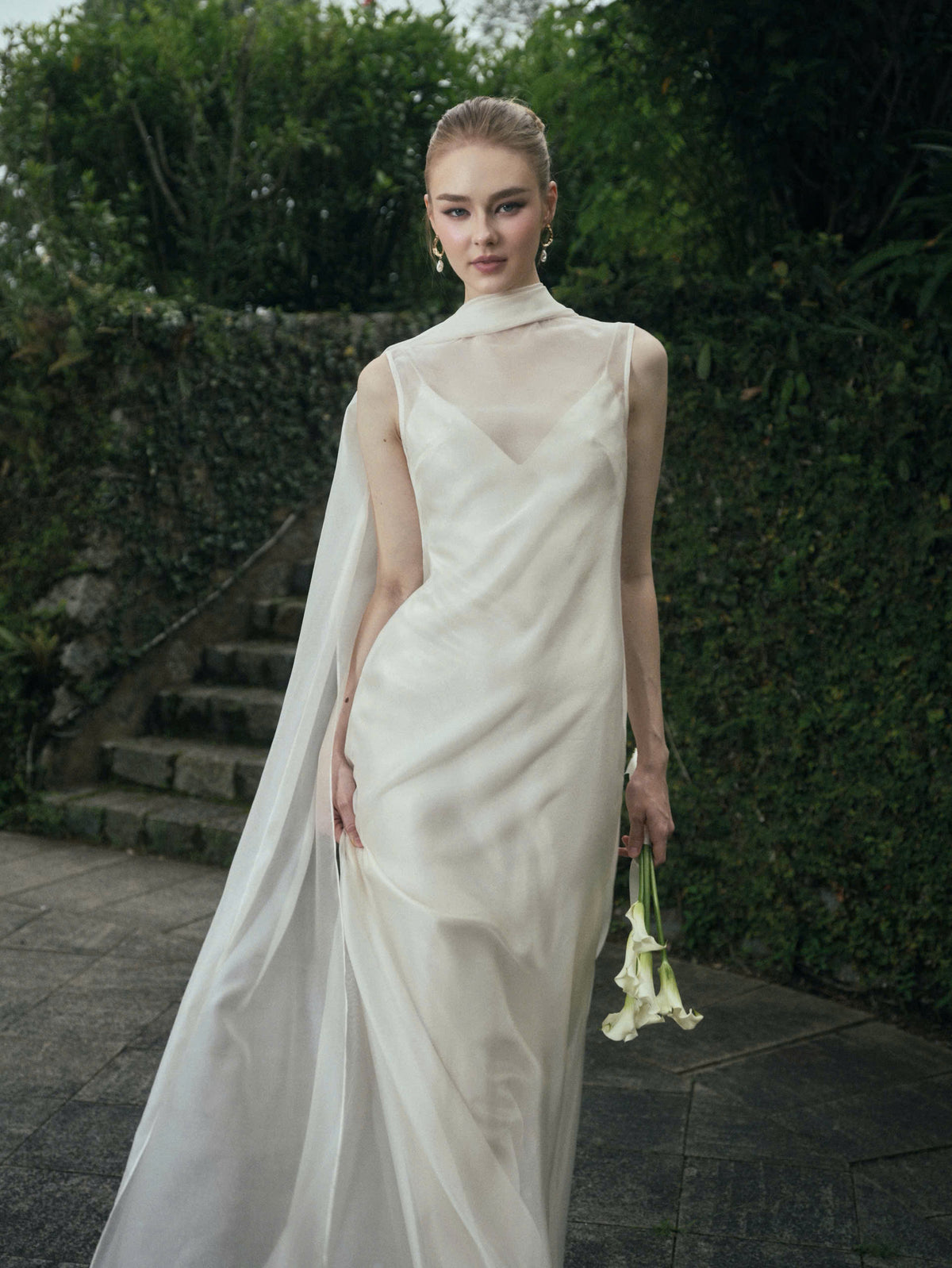 AURORA TWO - LAYER SILK DRESS
