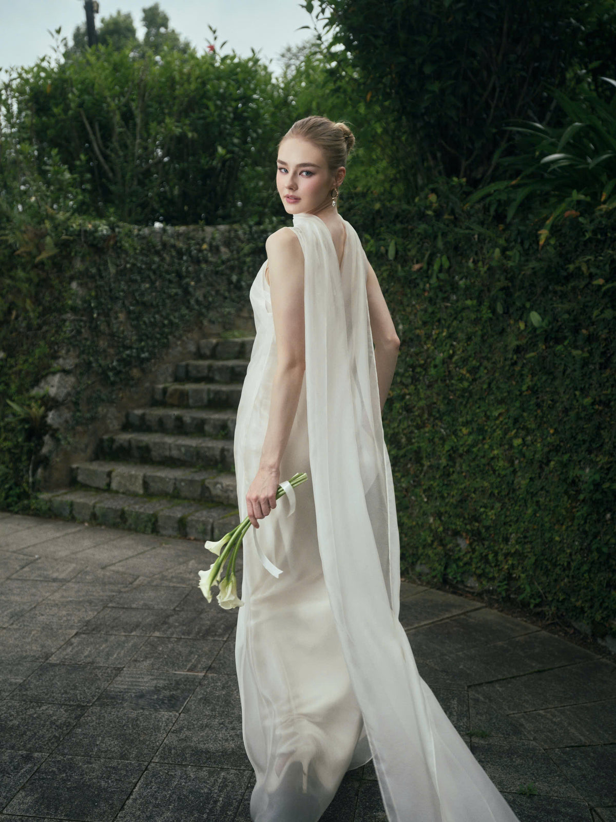 AURORA TWO - LAYER SILK DRESS
