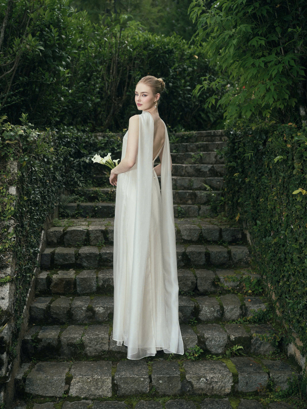 AURORA TWO - LAYER SILK DRESS