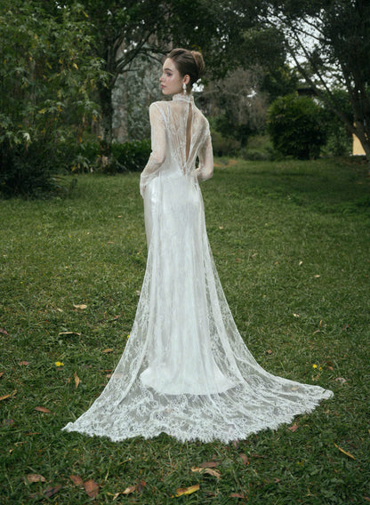 AVALON Two - Layer LACE GOWN