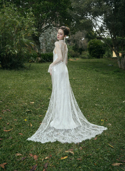 AVALON Two - Layer LACE GOWN