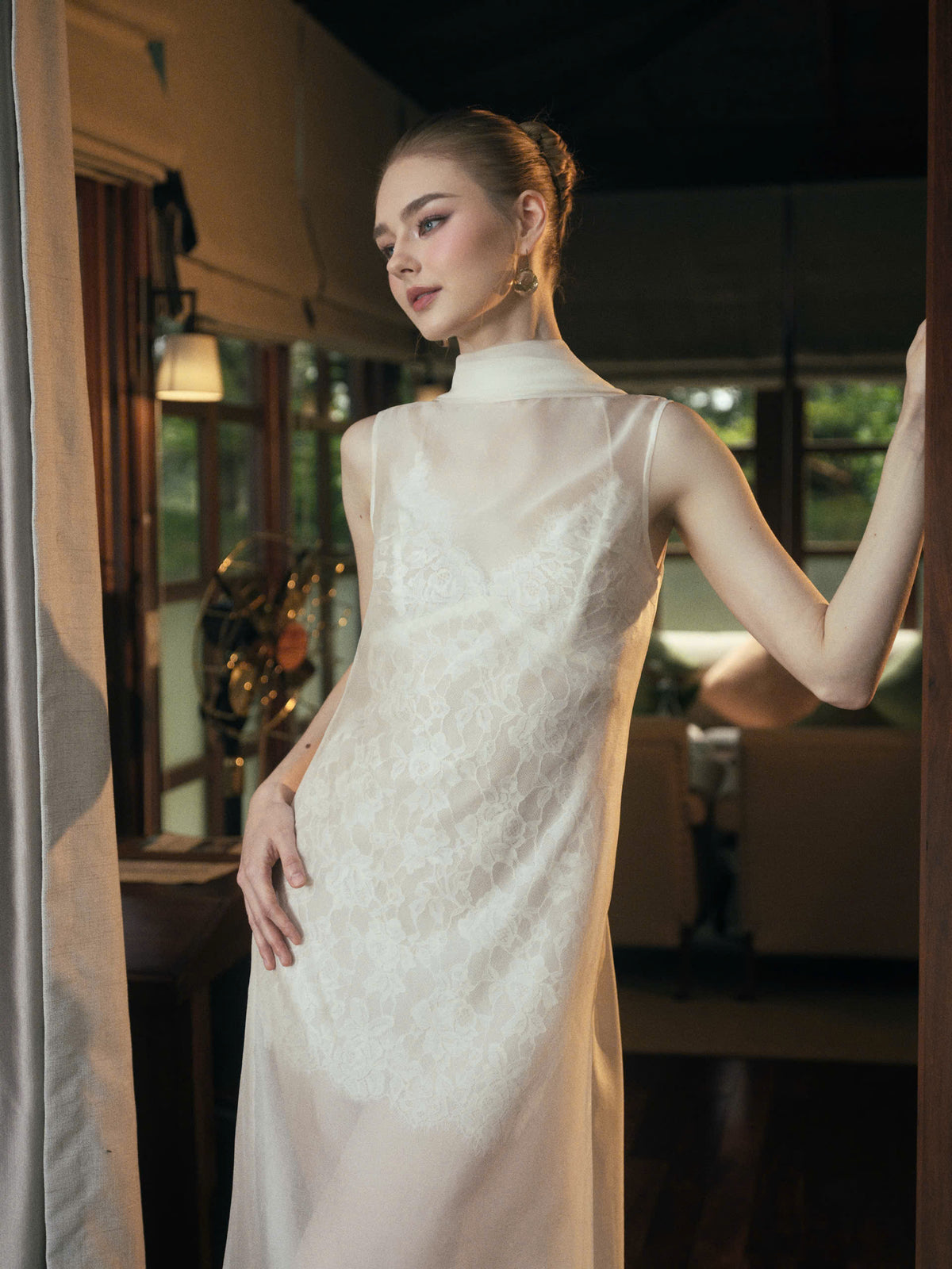 AURORA VOILE TOP & ROSEE MINI LACE DRESS