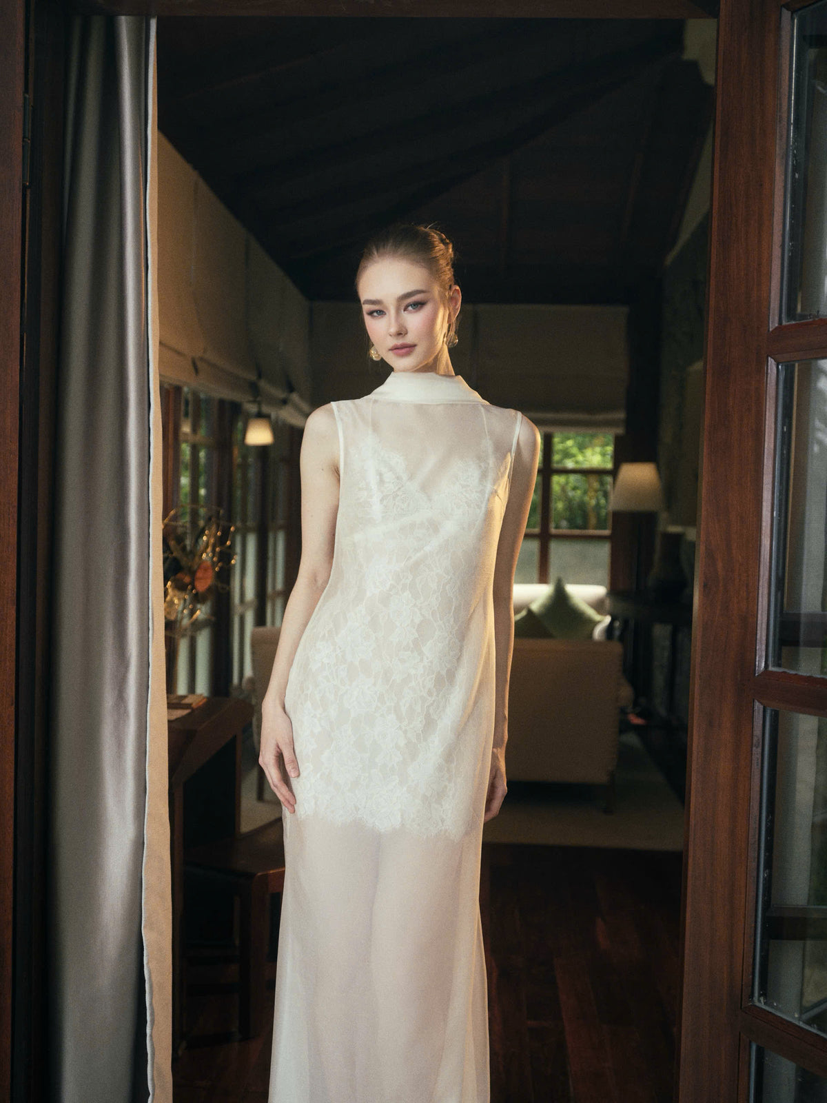 AURORA VOILE TOP & ROSEE MINI LACE DRESS