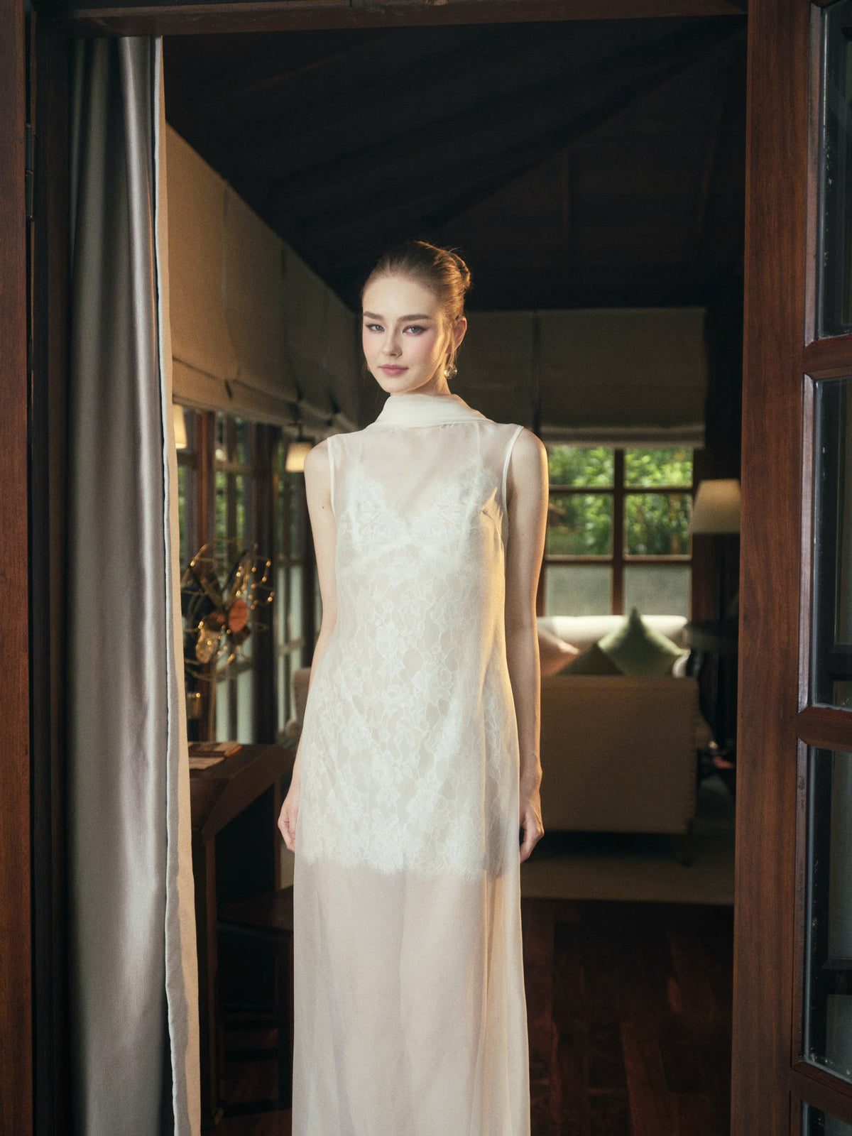AURORA VOILE TOP & ROSEE MINI LACE DRESS