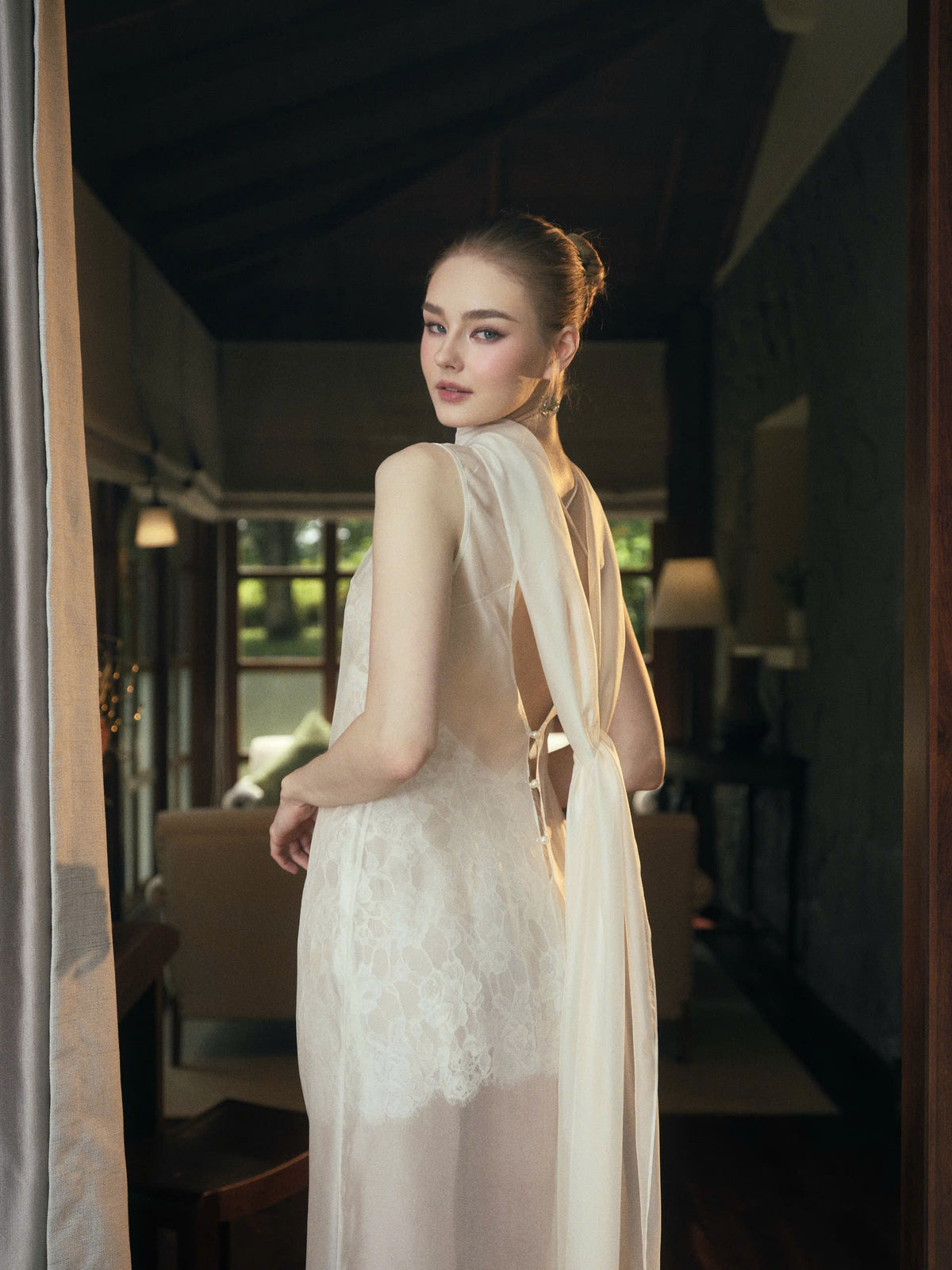 AURORA VOILE TOP & ROSEE MINI LACE DRESS