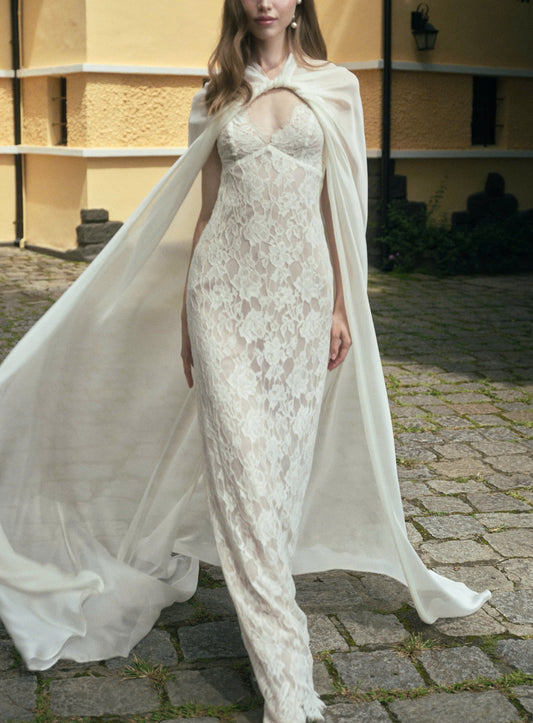 LA ROSEE LACE DRESS & LUNE CLOAK