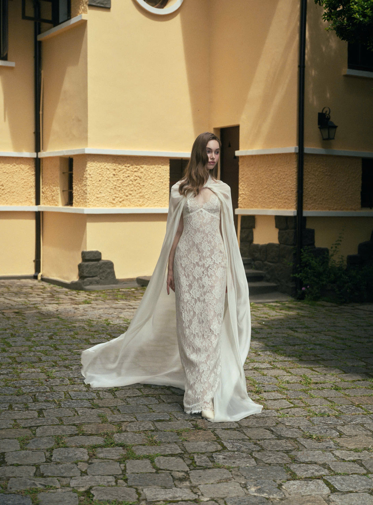 LA ROSEE LACE DRESS & LUNE CLOAK
