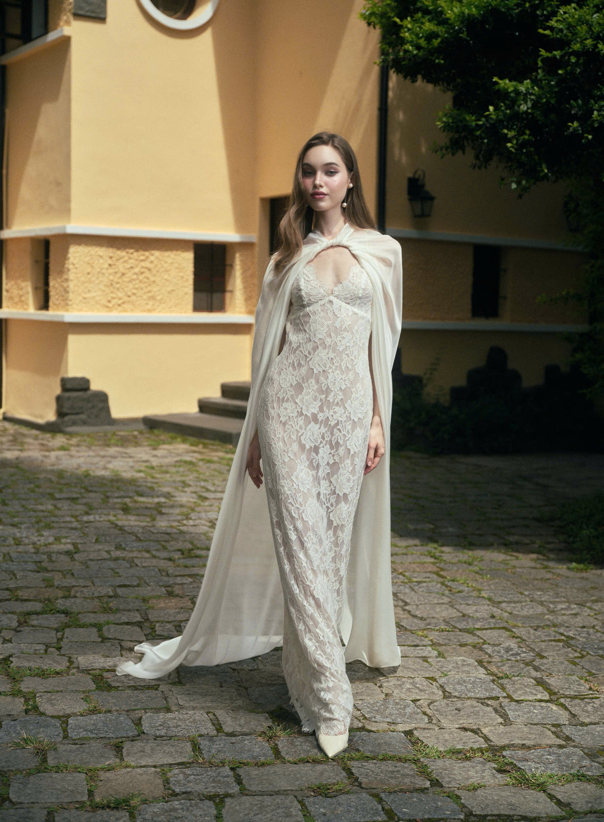 LA ROSEE LACE DRESS & LUNE CLOAK