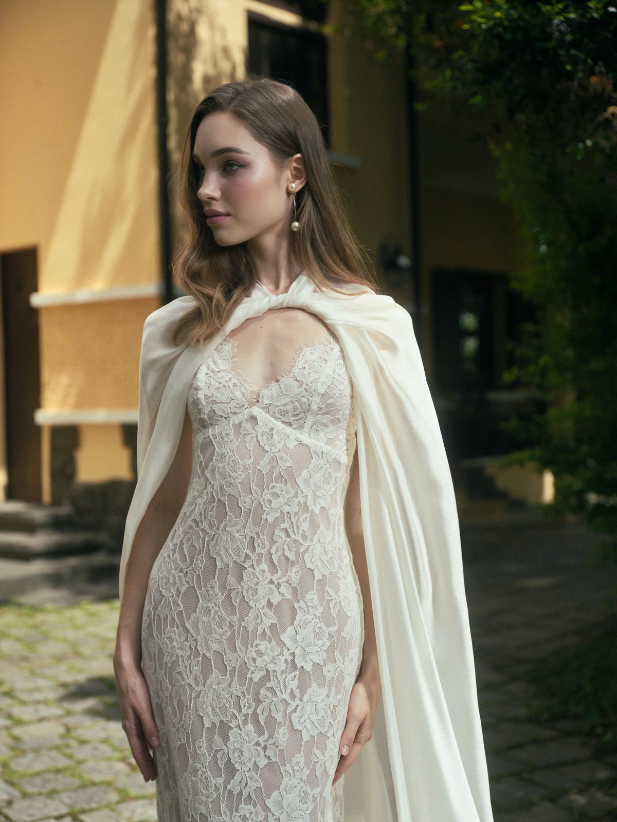 LA ROSEE LACE DRESS & LUNE CLOAK