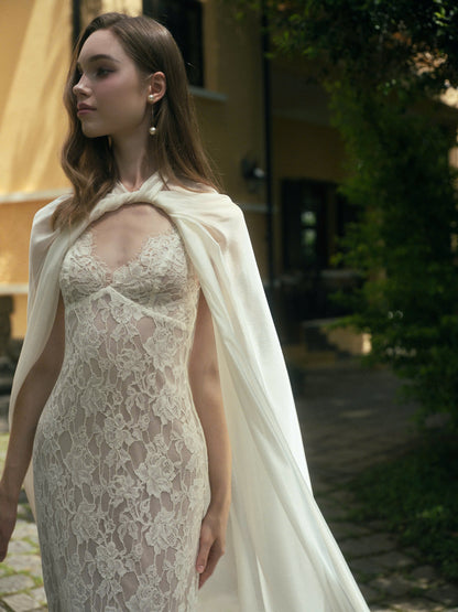 LA ROSEE LACE DRESS & LUNE CLOAK