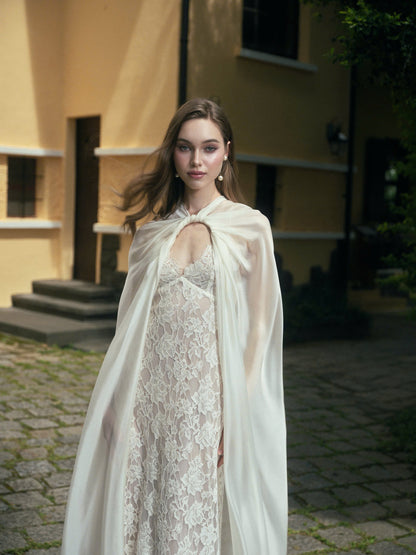 LA ROSEE LACE DRESS & LUNE CLOAK