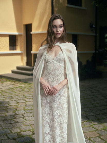 LA ROSEE LACE DRESS & LUNE CLOAK