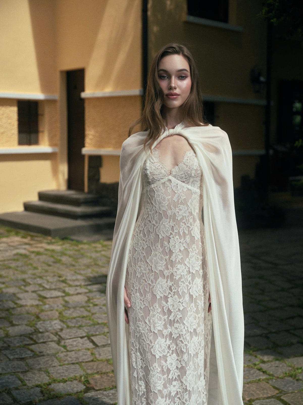 LA ROSEE LACE DRESS & LUNE CLOAK