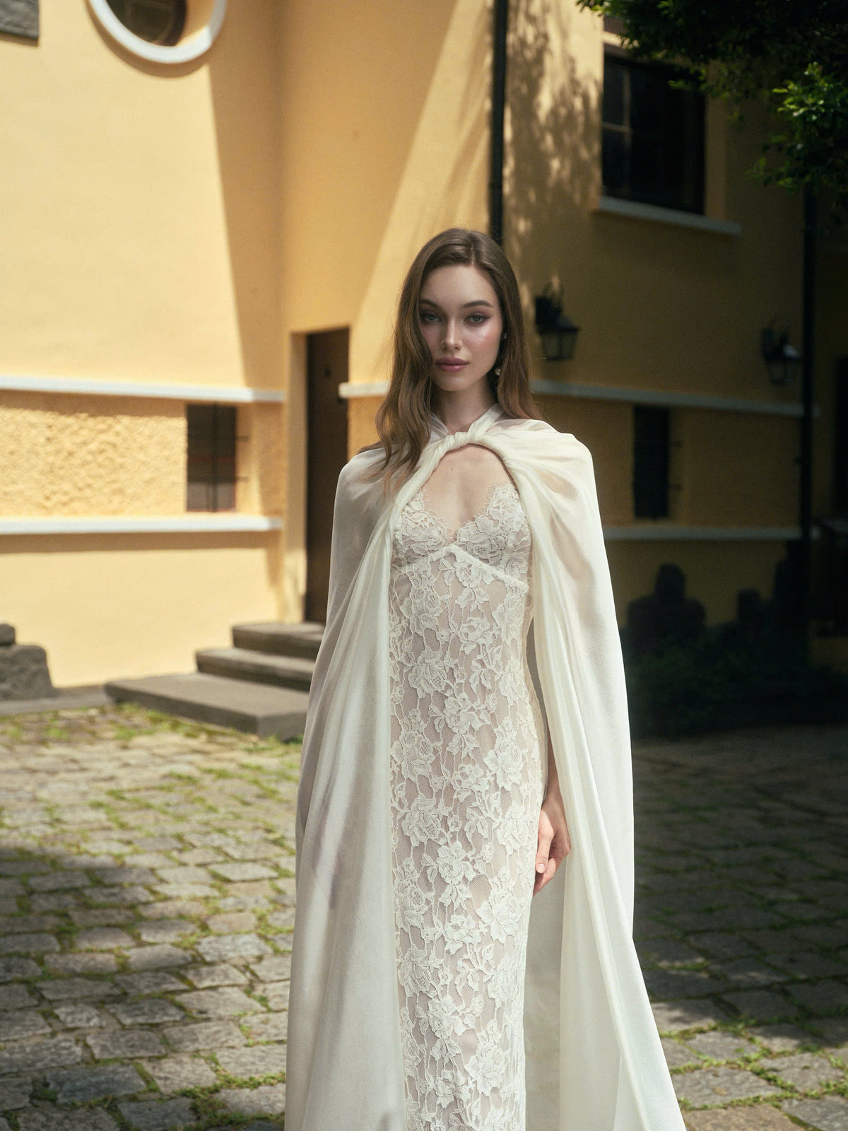 LA ROSEE LACE DRESS & LUNE CLOAK