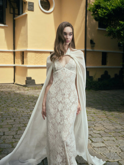 LA ROSEE LACE DRESS & LUNE CLOAK