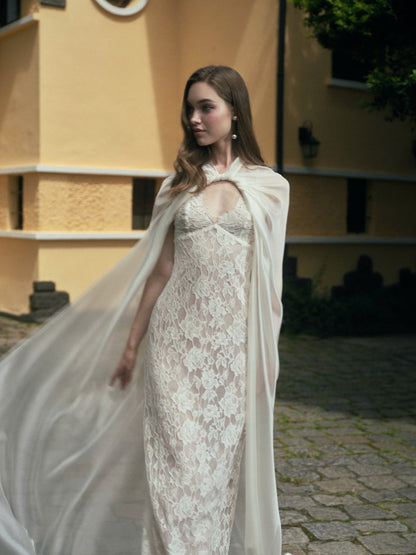 LA ROSEE LACE DRESS & LUNE CLOAK